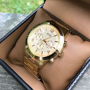 GUESS gold tone men’s watch